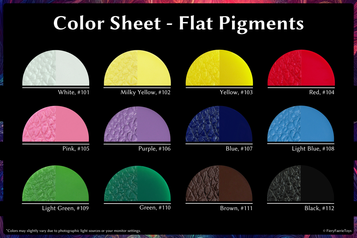Influence Color Sheet Color Sheet – FieryFaerieToys